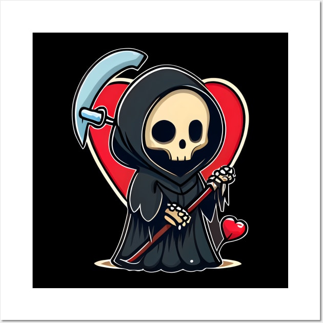 Valentine Grim Reaper Wall Art by pako-valor